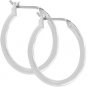 NEW White Gold Silver  Hoops 0.8" Hoop Earrings