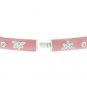 NEW White Gold Silver Tone Pink Enamel Bangle Bracelet