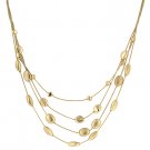NEW 14K Gold 4 Strand Circle of Beauty Necklace