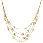 NEW 14K Gold 4 Strand Circle of Beauty Necklace