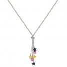 NEW White Gold Silver Shooting Star Necklace Pendant