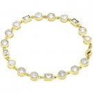 NEW 14K Gold Round Cut Cubiz Zirconia Bracelet