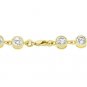 NEW 14K Gold Round Cut Cubiz Zirconia Bracelet