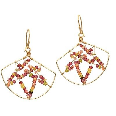 Calico Juno 925 Sterling Silver Tourmaline Earrings