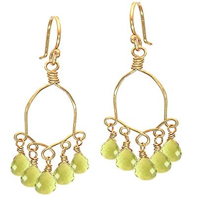 Calico Juno 14k Gold Lemon Quartzr Earrings