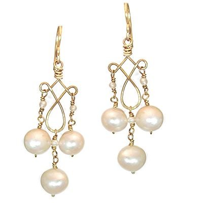 Calico Juno 925 Sterling Silver Pearls Dangle Earrings