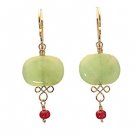 Calico Juno 14k Gold  Chrysoprase Dangle Earrings