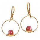 Calico Juno 14k Gold Pnk Sapphire Earrings