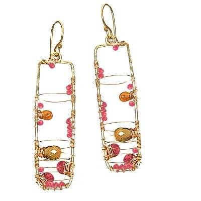 Calico Juno 14k Gold Multi Stone Earrings