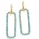Calico Juno 14k Gold Turquoise Earrings