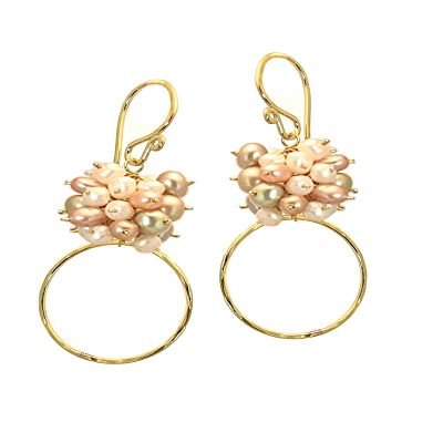 Calico Juno14k Gold Mix Pearls Dangle Earrings