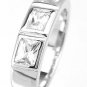 NEW 925 Sterling Silver CZ Platinum Fashion Ring