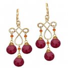 Calico Juno14k Gold Ruby Dangle Earrings