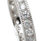 New 925 Sterling Silver CZ Eternity Antique Ring
