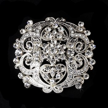 Crystal Vintage Style Bridal Brooch Pin Hair Clip