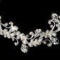 Silver Swarovski Crystal Bridal Necklace Earring Set