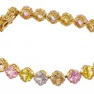 Joan Rivers Crystal Goldtone Line Tennis Bracelet