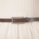 NEW Brown Leather Rhinestone Buckle Belt Size M