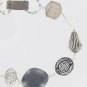 Chicos Silvertone Stone Glass Bead Necklace
