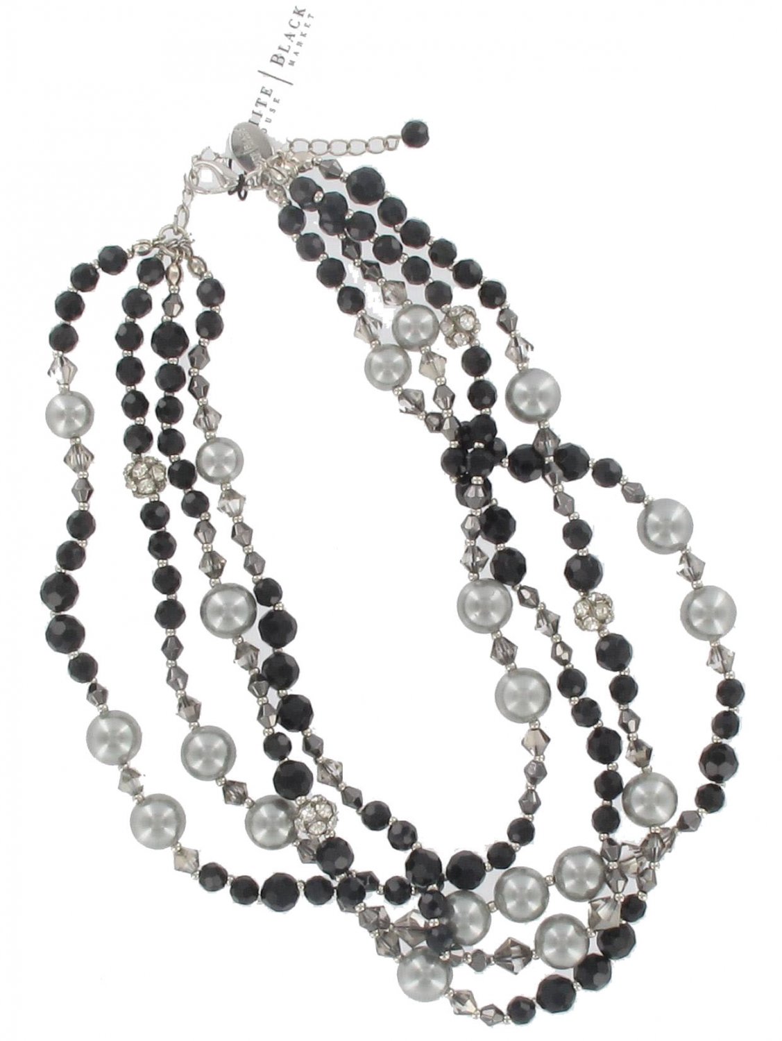 White House Black Market Silver Black Necklace