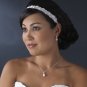 Silver Rhinestone Pearl White Ribbon Headband Tiara