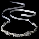 Swarovski Crystal Pearl Ivory Ribbon Bridal Headband