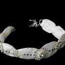 Silver Crystal Pearl White Bridal Headband Tiara