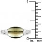 NEW White Gold Silver Smokey Topaz CZ Ring