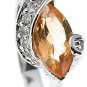NEW 925 Sterling Silver CZ Genuine Citrine Topaz Ring