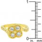 NEW 14k Gold Clover Cubic Zirconia Ring