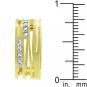 NEW 14k Gold Bonded 3 Pave CZ Journey Links Ring
