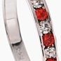 NEW 925 Sterling Silver CZ Ruby Eternity Band Ring