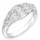 NEW 925 Sterling Silver CZ  Anniversary Ring