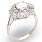NEW 925 Sterling Silver Rosette CZ Ring