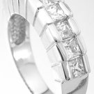 NEW 925 Sterling Silver Princess Cut CZ Ring