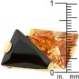 NEW 14K Gold Champagne Black CZ Cocktail Ring