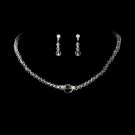 Clear Swarovski Crystal Round Necklace Earring Set