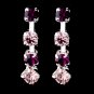 Silver Amethyst Crystal Coil Necklace Earring Set