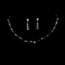 Light Pink Swarovski Crystal Necklace Earring Set