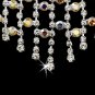 Silver AB Rhinestone Chandelier Necklace Earring Set