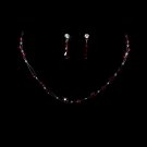 Fuchsia Swarovski Crystal Illusion Necklace Earring Set