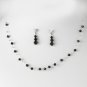 Black Swarovski Crystal Illusion Necklace Earring Set