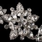 Antique Silver Crystal Marquise Floral Headband Tiara