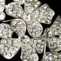 Silver Rhinestone Crystal Side Flower Headband Tiara