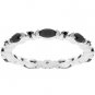 White Gold Silver Black CZ Eternity Ring