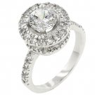 NEW White Gold Silver CZ Engagement Ring