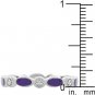 NEW White Gold Silver Purple Enamel Stacker Ring