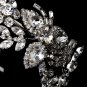 Silver Crystal Rhinestone Floral Headband Tiara
