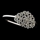 Silver Austrian Crystal Swirl Headband Tiara