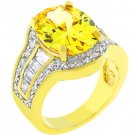 NEW 14k Gold Yellow Cubic Zirconia Cocktail Ring